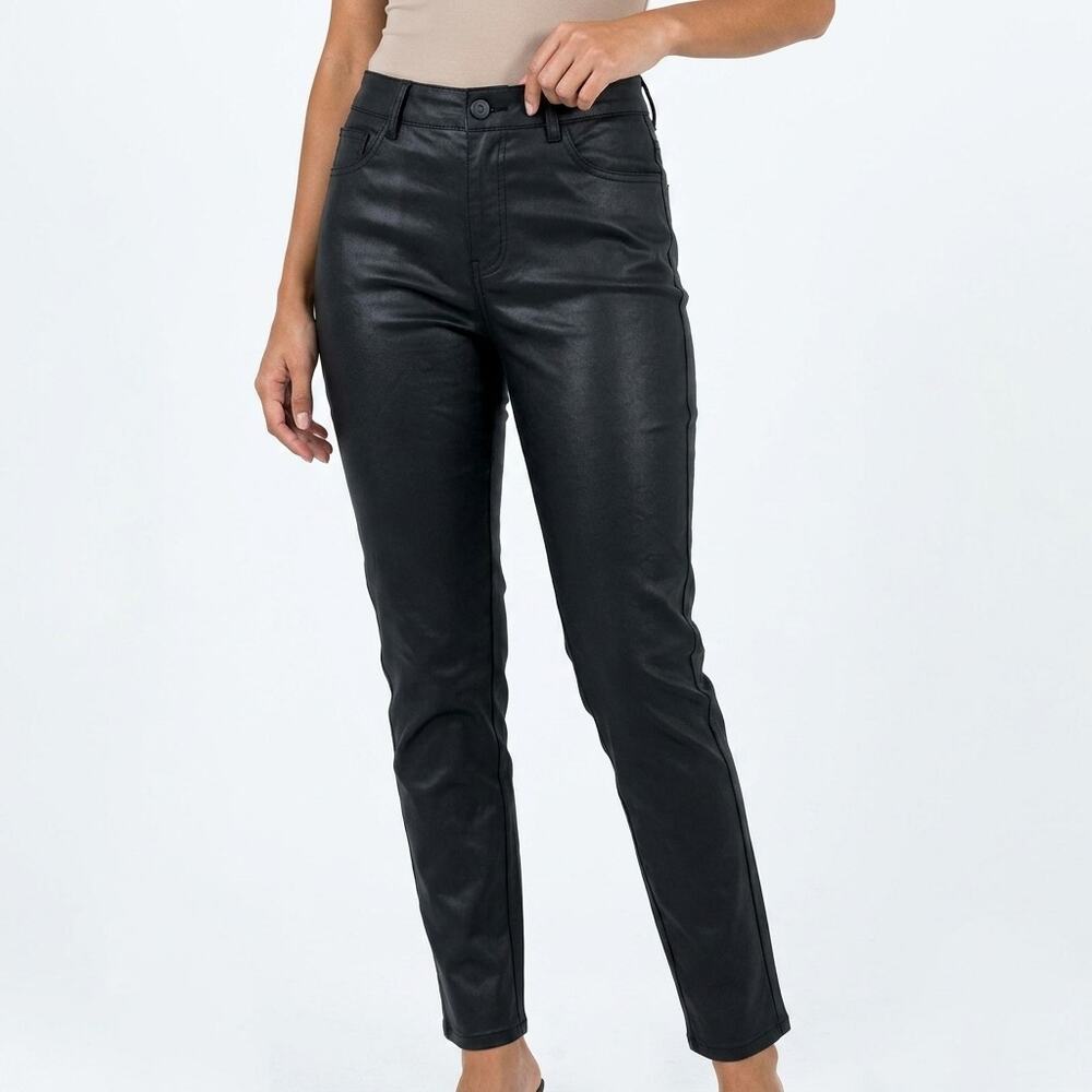 NWT PRINCESS POLLY Wassy Pants Black Straight Lightweight Women Size 8